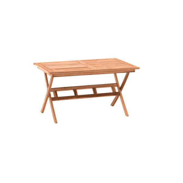 Dakota Fields Sinclaire Folding Teak Dining Table Wayfair.co.uk